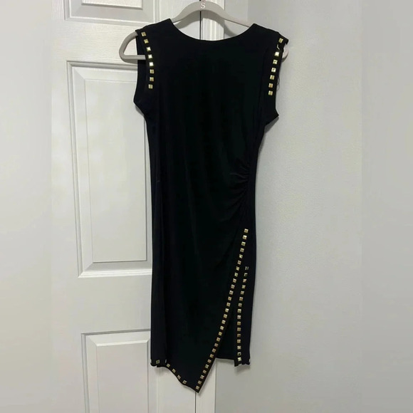Black Detailed Dress with slit - Picture 1 of 4
